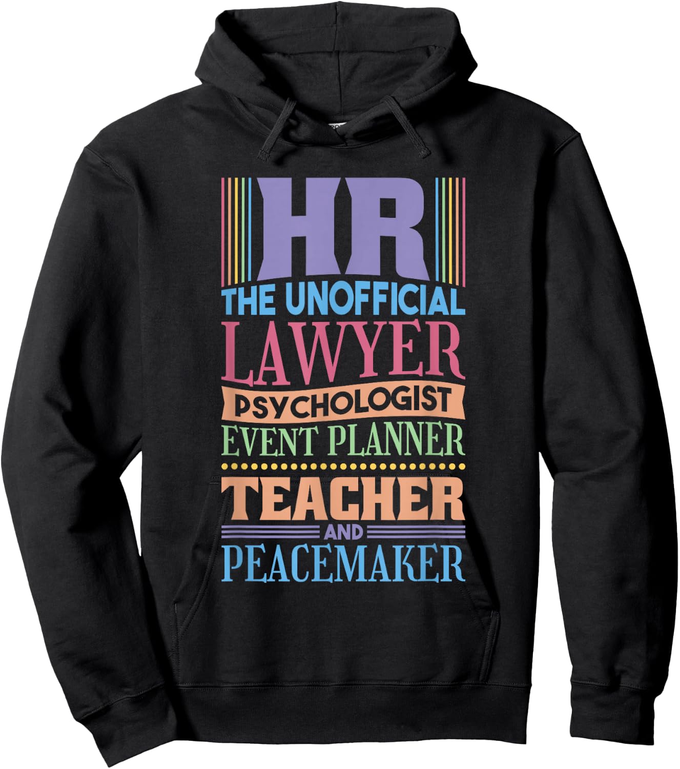 HR Office and Human Research Quote Hoodie - Hoodie | Black