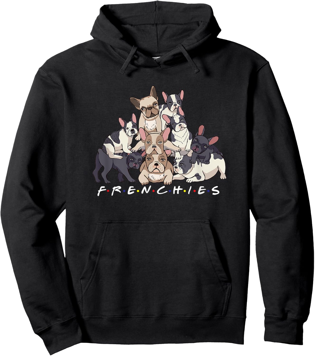 Frenchies | French Bulldog Dog Owner Women Men Hoodie - Hoodie | Black