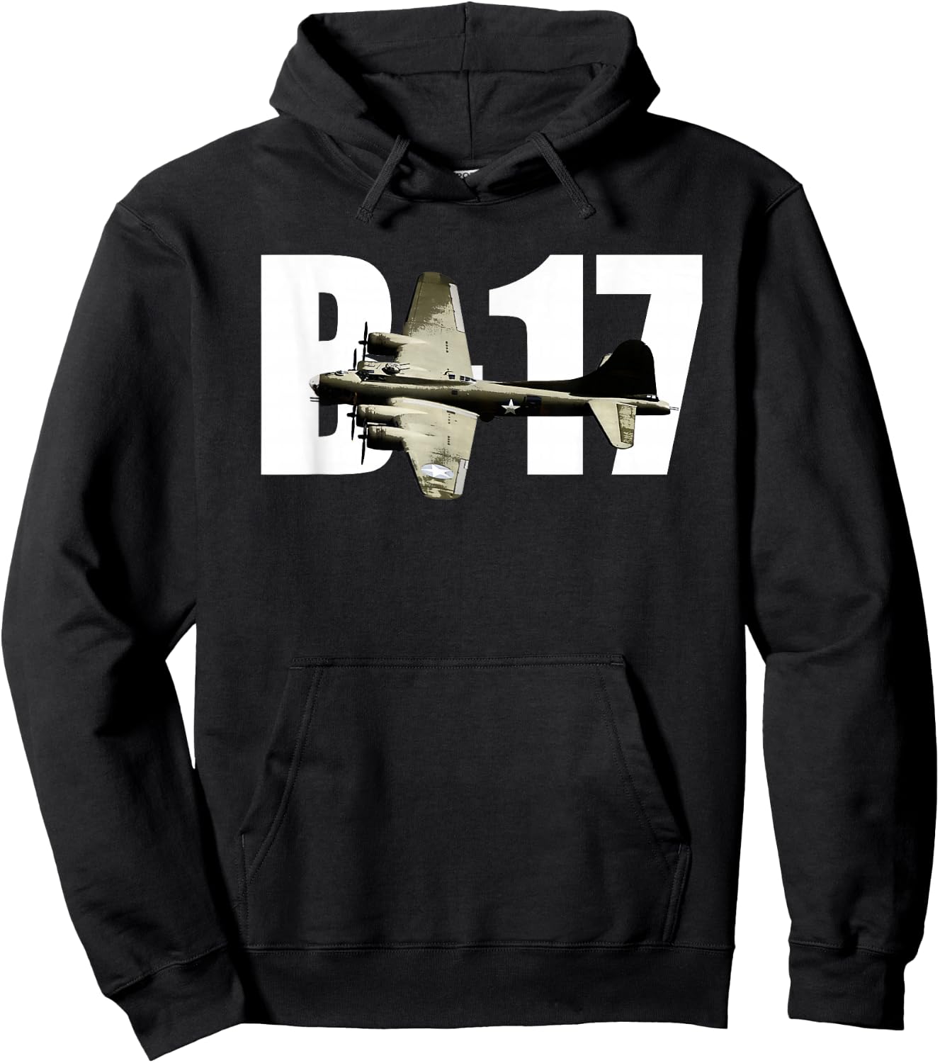 B-17 B17 Flying Fortress WW2 Bomber Plane Hoodie - Hoodie | Black