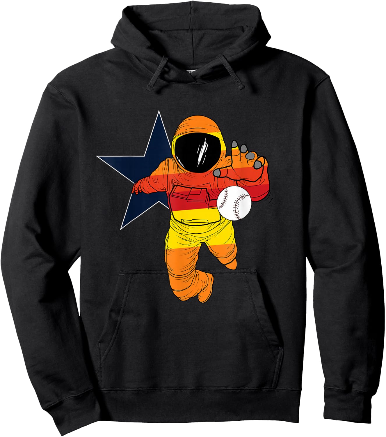 Houston Baseball Astronaut Space City Hoodie - Hoodie | Black