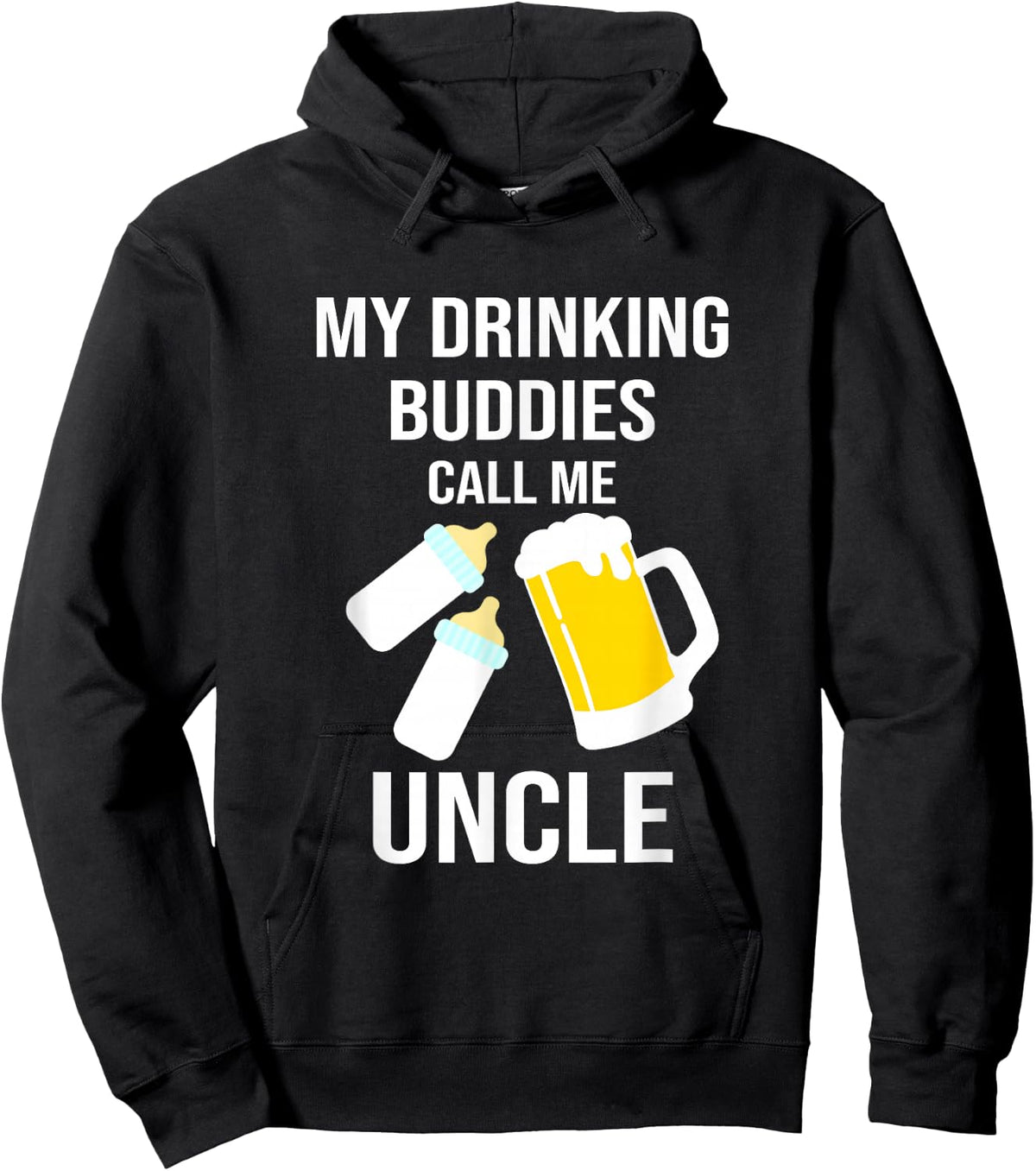 Uncle of Twins Drinking Buddies Twin Nephew Niece Hoodie - Hoodie | Black
