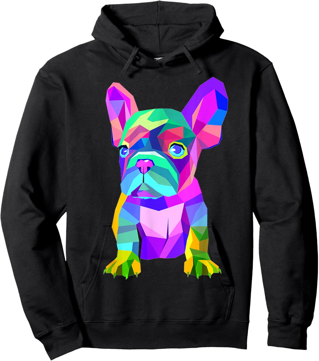 Colored Dog Frenchie Breed, Cute French Bulldog Hoodie - Hoodie | Black