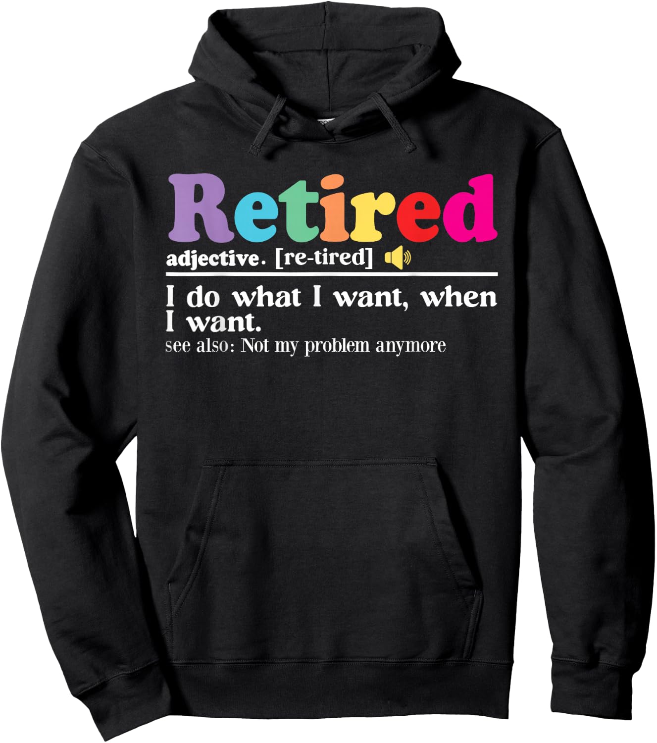 Retired Definition Funny Retirement Teacher Women Hoodie - Hoodie | Black