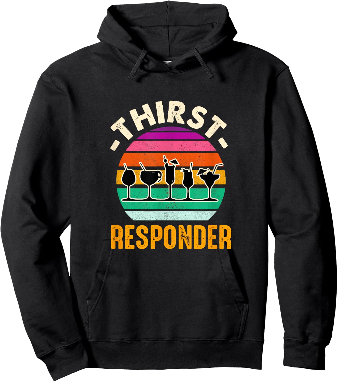 Thirst A Responder Funny Bartender Barman Barkeeper Barista Hoodie - Hoodie | Black