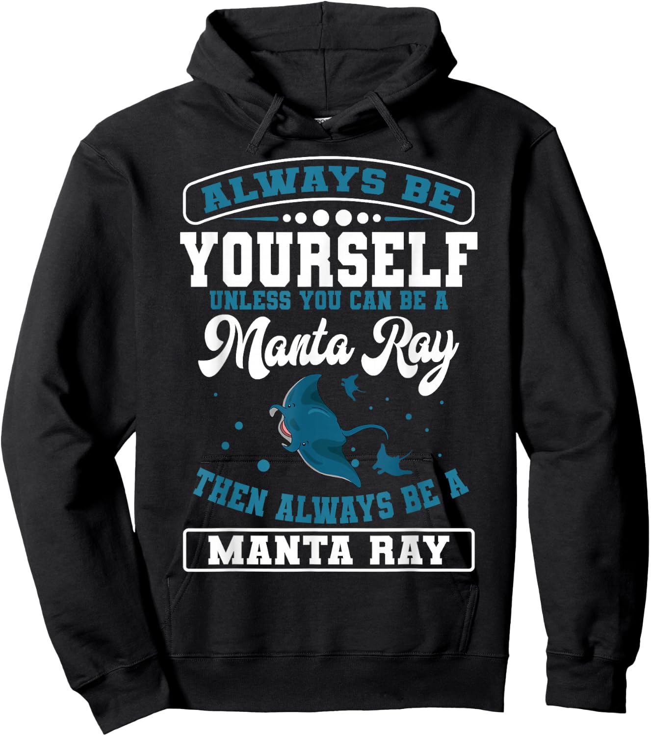 Manta Ray Fish Stingray Mantas Ocean Biologist Hoodie - Hoodie | Black