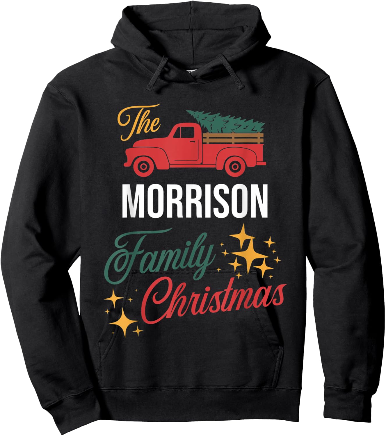 The Morrison Family Christmas Matching Pajamas Group Gift Hoodie - Hoodie | Black