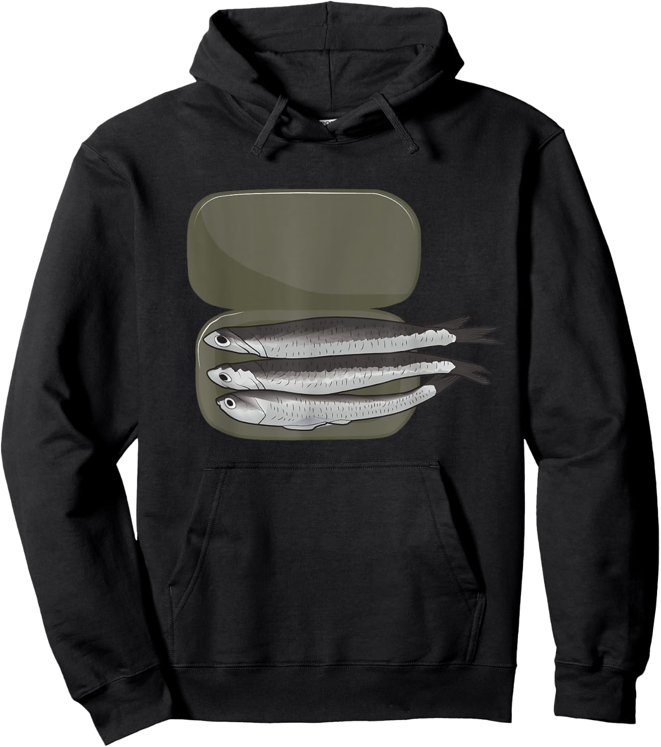 Anchovy Eater Loves Anchovies Canned Fish Food Pizza Hoodie - Hoodie | Black
