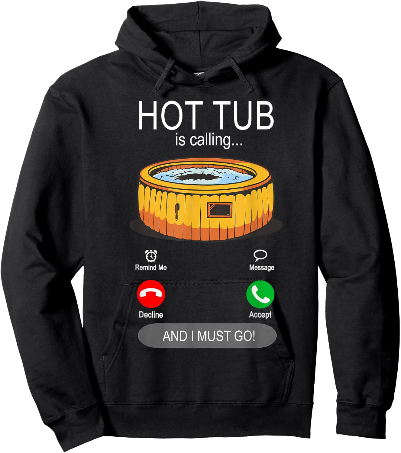 Hot Tub is calling - Garden Whirlpool Swimming Pool Hoodie - Hoodie | Black
