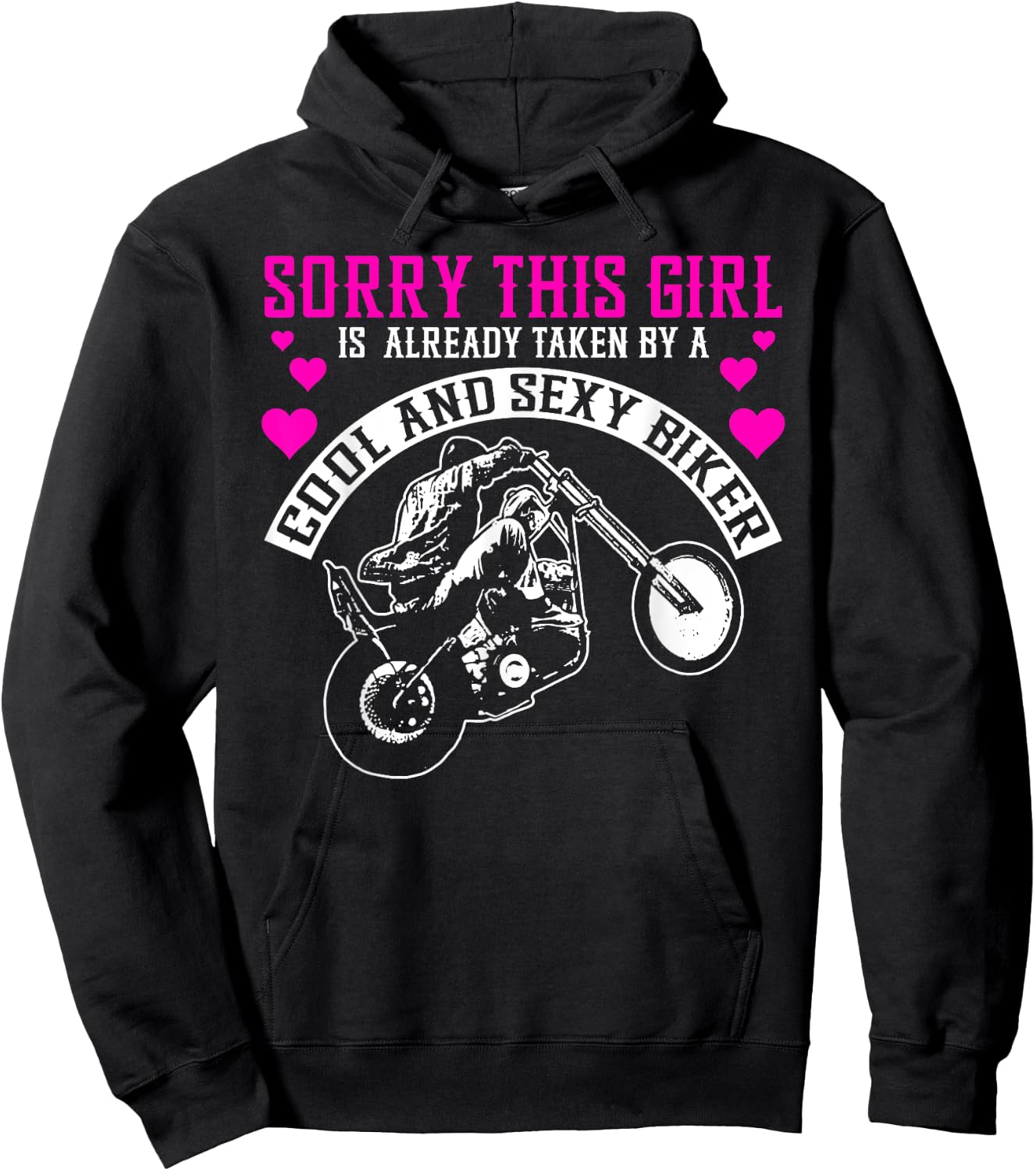 Motorcycle Girlfriend Wife Girl Is Already Taken By A Biker Hoodie - Hoodie | Black