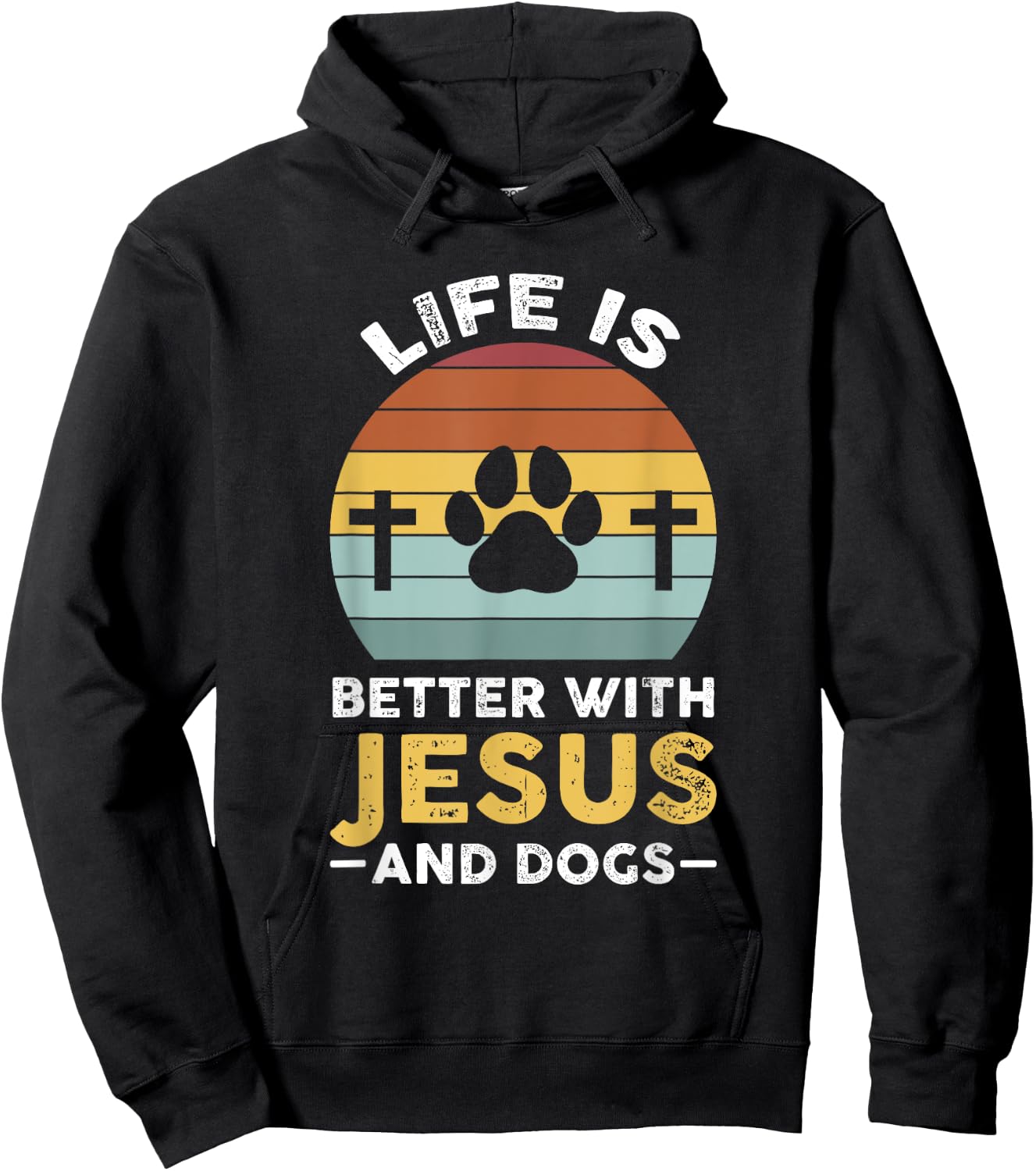 Life is better with Jesus and dogs Jesus Hoodie - Hoodie | Black