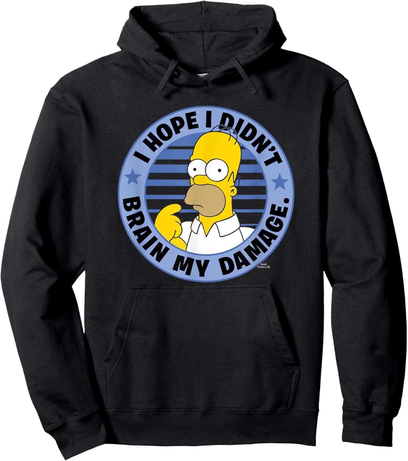 The Simpsons Homer I Hope I Didn't Brain My Damage Hoodie - Hoodie | Black