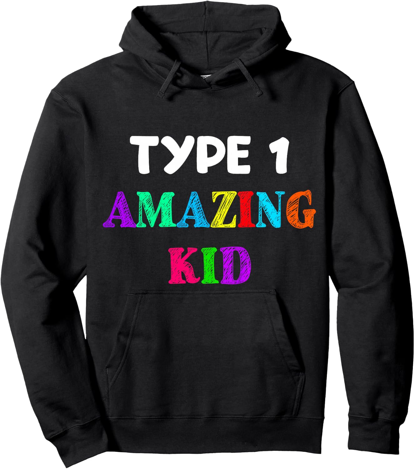 Type 1 Diabetes T Shirt Kids Boys Girls Amazing Kid Gift Hoodie - Hoodie | Black