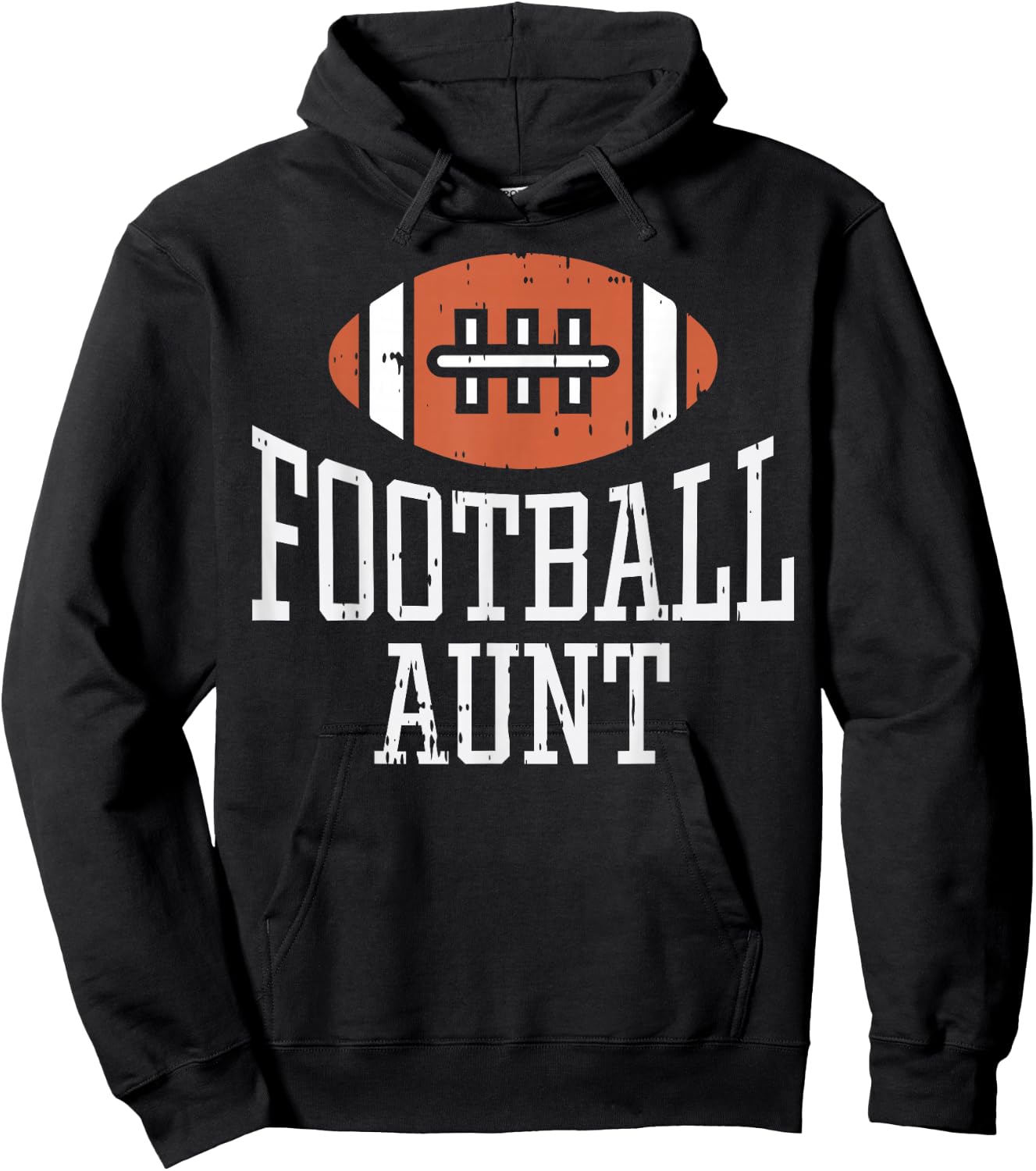 American Football Aunt Vintage Sports Gridiron Game Day Hoodie - Hoodie | Black
