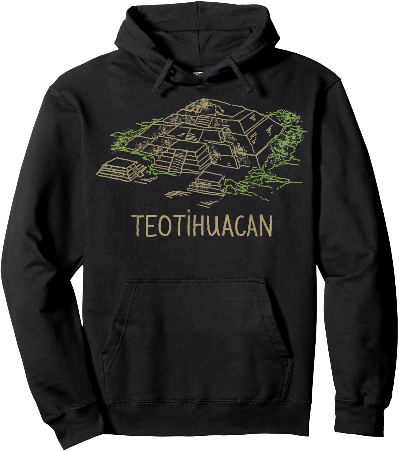 Teotihuacan T Shirt Hoodie - Hoodie | Black