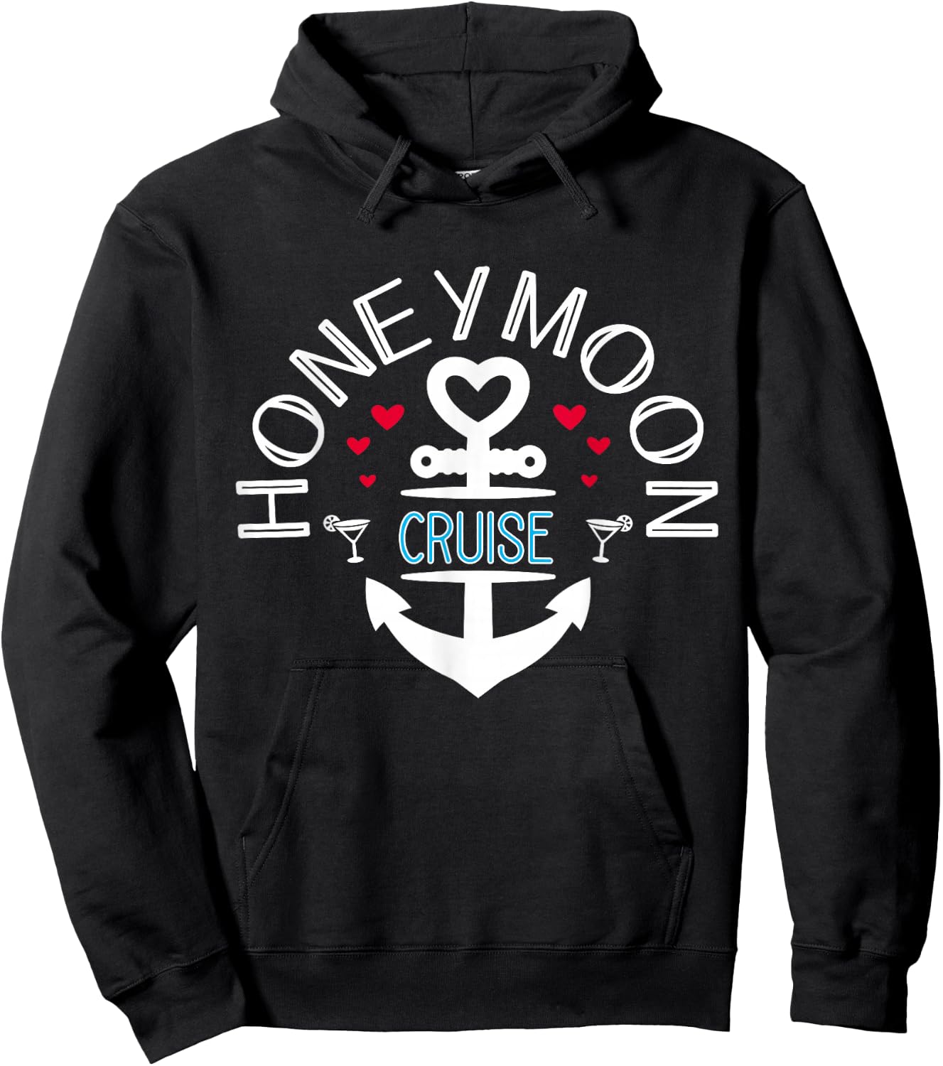 Honeymoon cruise for couples Just Married Gift Hoodie - Hoodie | Black