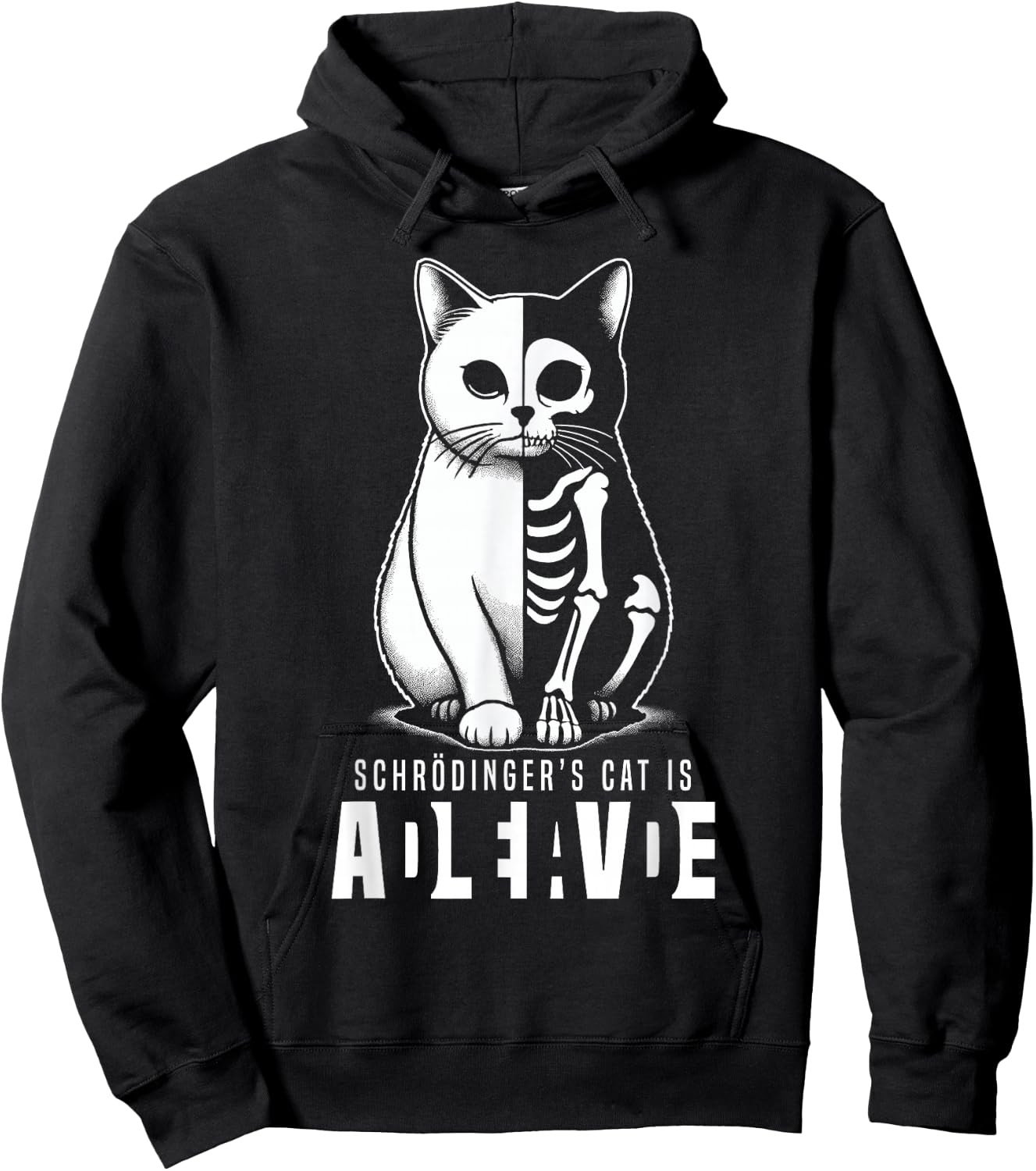 Schrödinger's Cat Dead And Alive Quantum Mechanics Physics Hoodie - Hoodie | Black