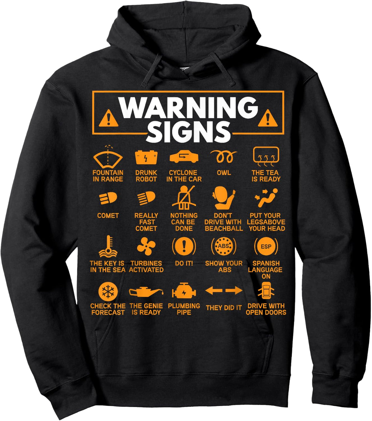 Warning Signs 101 Funny Car Mechanic Gift Gift Car Funny Hoodie - Hoodie | Black