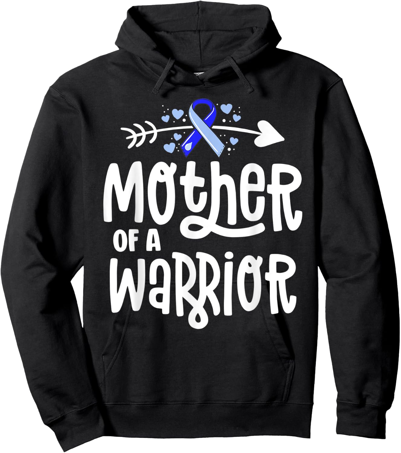 Mother Of A Warrior Hydrocephalus Awareness Family Support Hoodie - Hoodie | Black