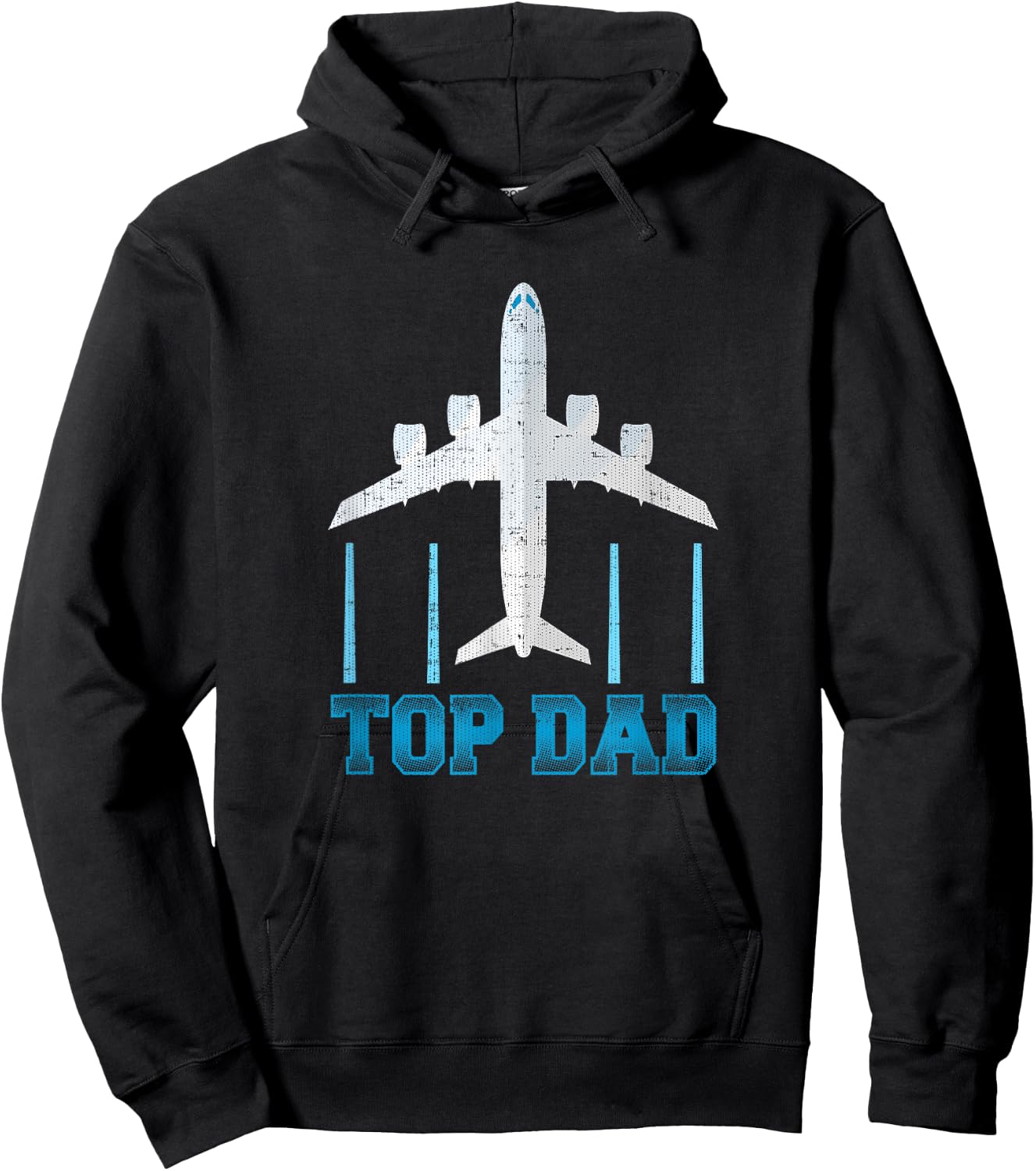 Top Dad Father's Day Airplane Pilot or Military Hoodie - Hoodie | Black