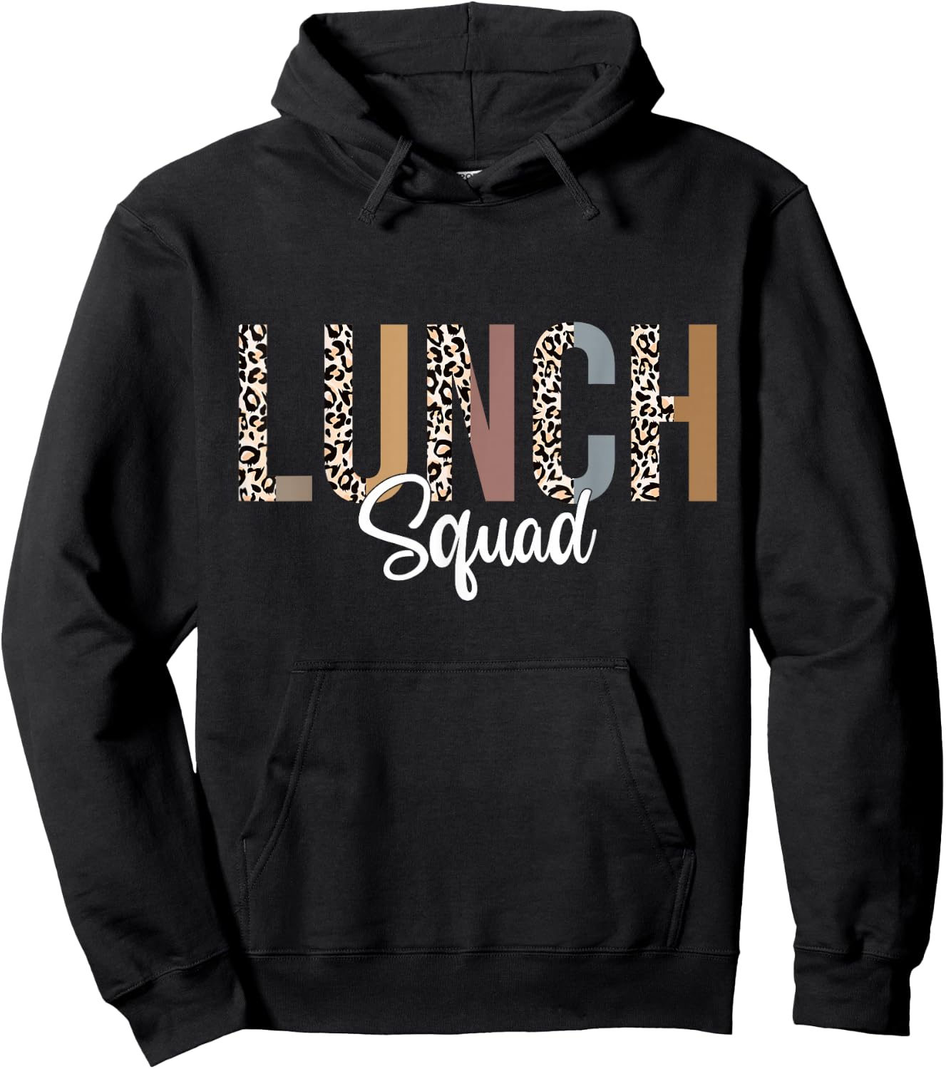 Lunch Squad School Counselor Food Service Crew Lunch Lady Hoodie - Hoodie | Black