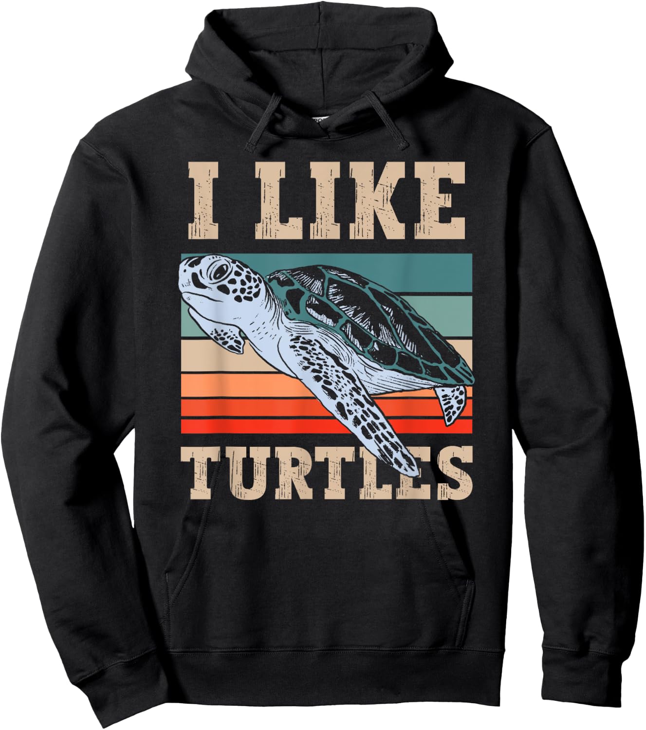I Like Turtles Lover Turtle Pet Animal Hoodie - Hoodie | Black