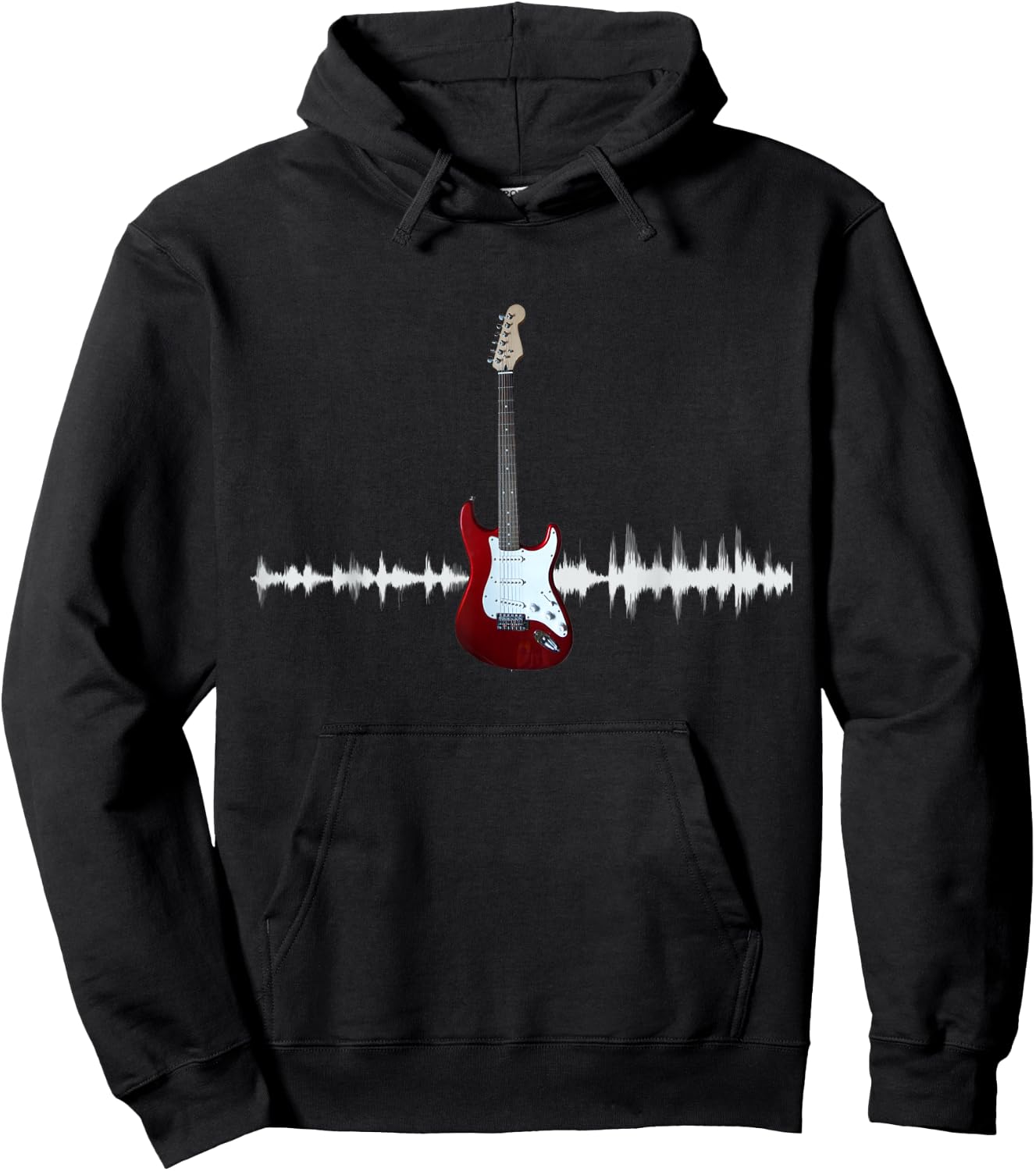 Electric Guitar Themed Hoodie - Hoodie | Black