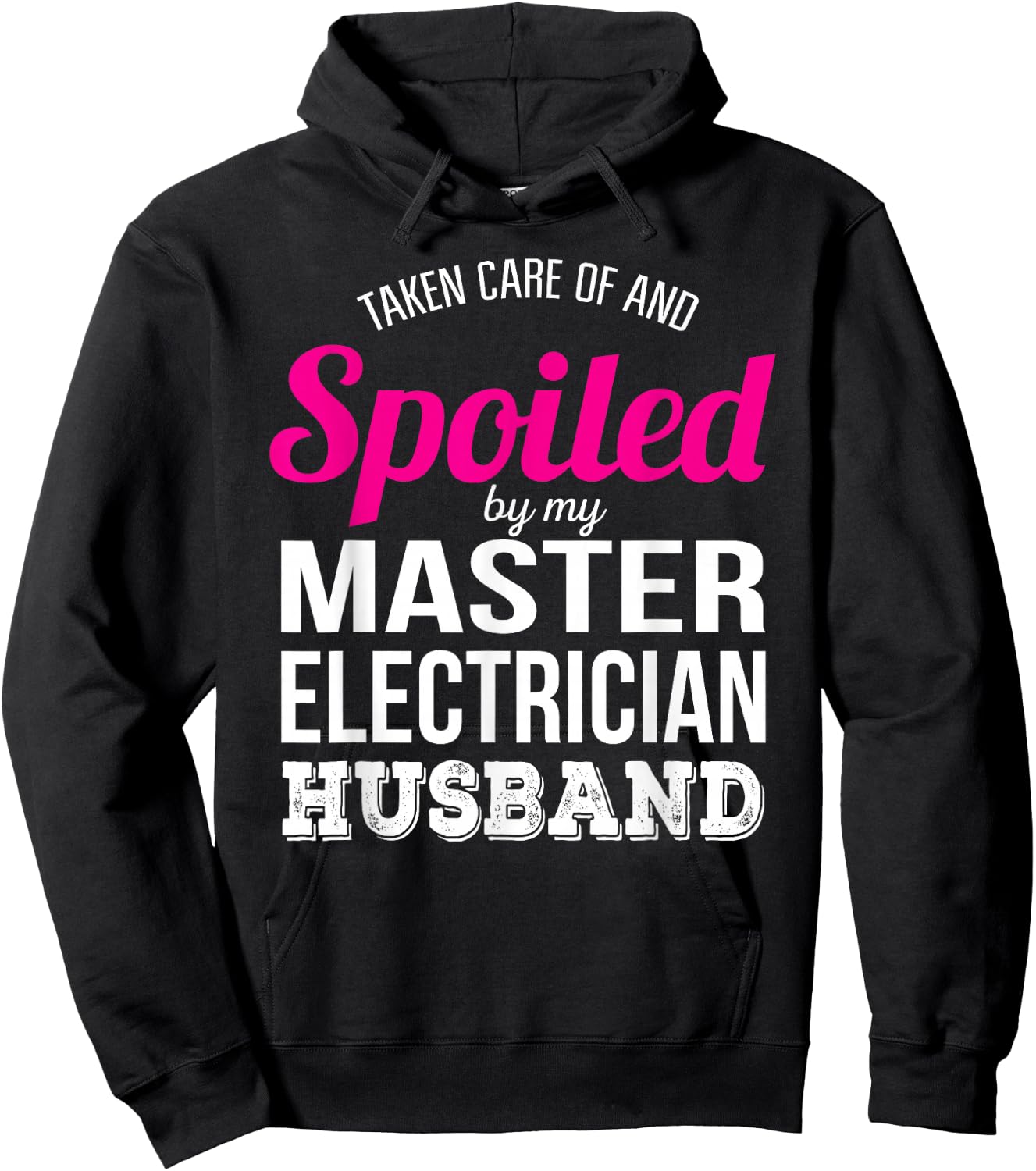 Funny Master Electrician Wife Anniversary Gift Hoodie - Hoodie | Black
