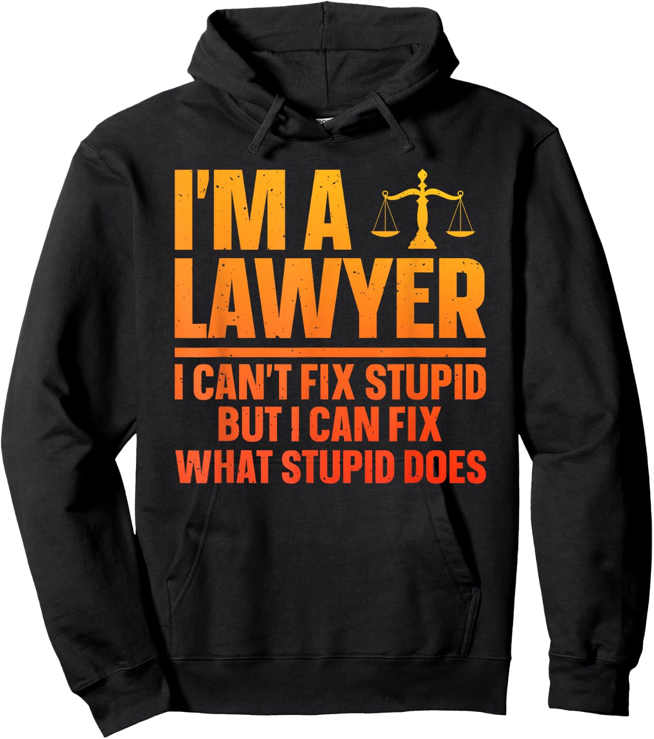 Funny Lawyer Design Women Law School Attorney Lawyer Hoodie - Hoodie | Black