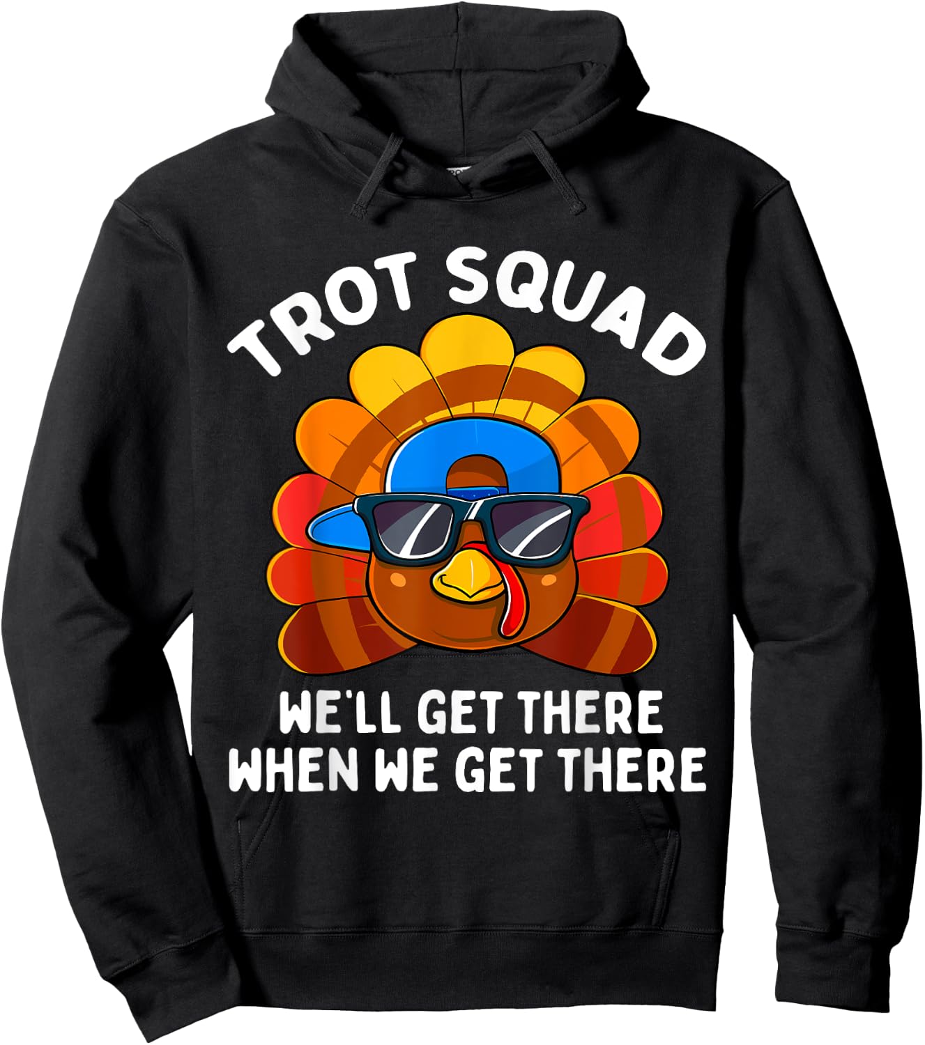 Turkey Trot Squad Funny Thanksgiving Running Costume Hoodie - Hoodie | Black