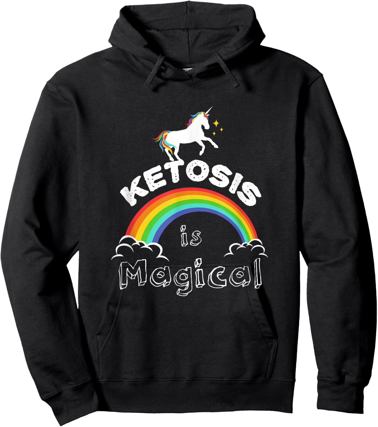 Keto T Shirt "Ketosis is Magical" Unicorn shirts Men Women Hoodie - Hoodie | Black