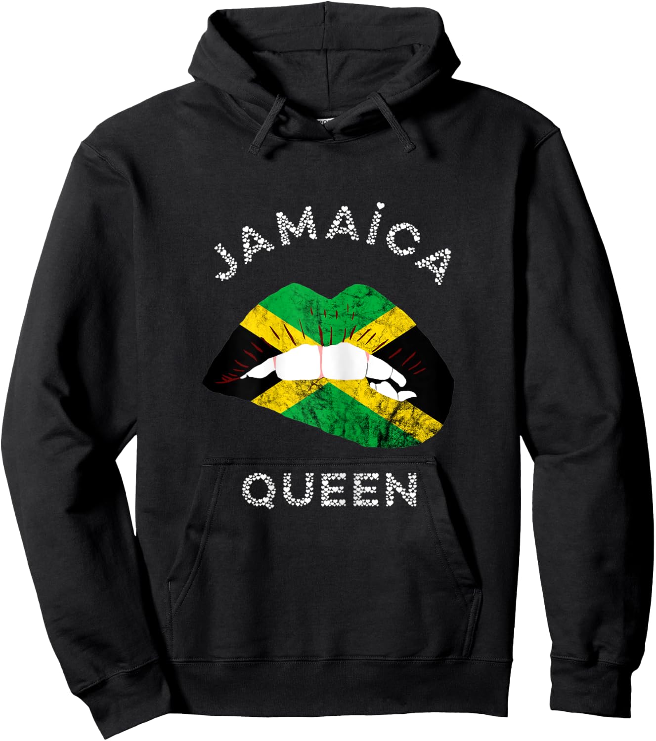 Jamaica Lips Jamaican Queen Caribbean Heritage Hoodie - Hoodie | Black