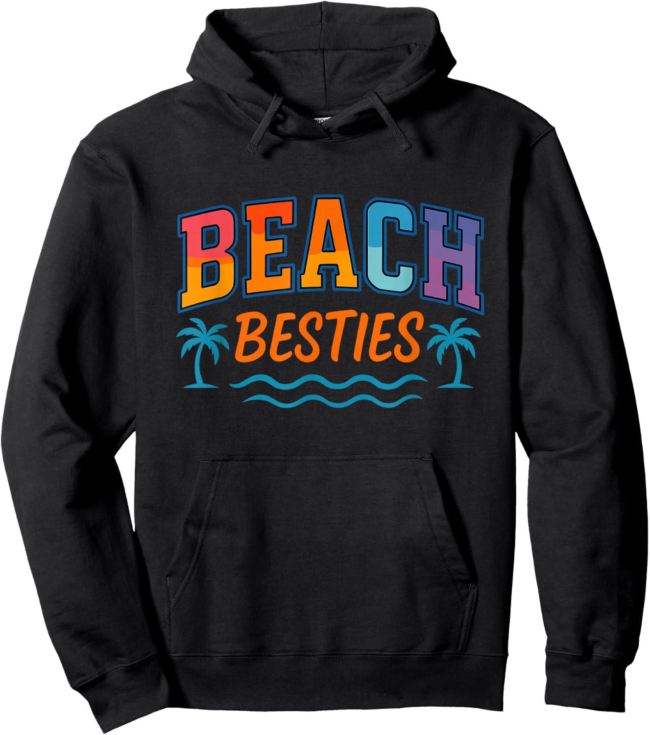 Beach Besties Fun Time Summer Vibes Hoodie - Hoodie | Black