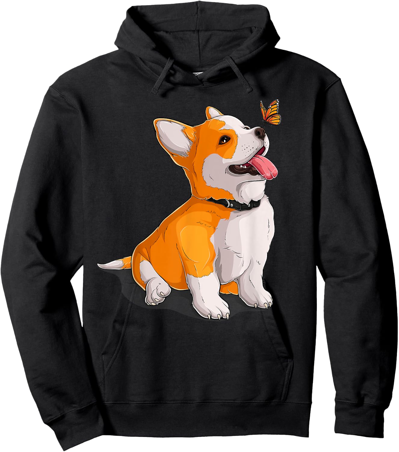 Funny Corgi Dog Lover Owner , Black Hoodie - Hoodie | Black