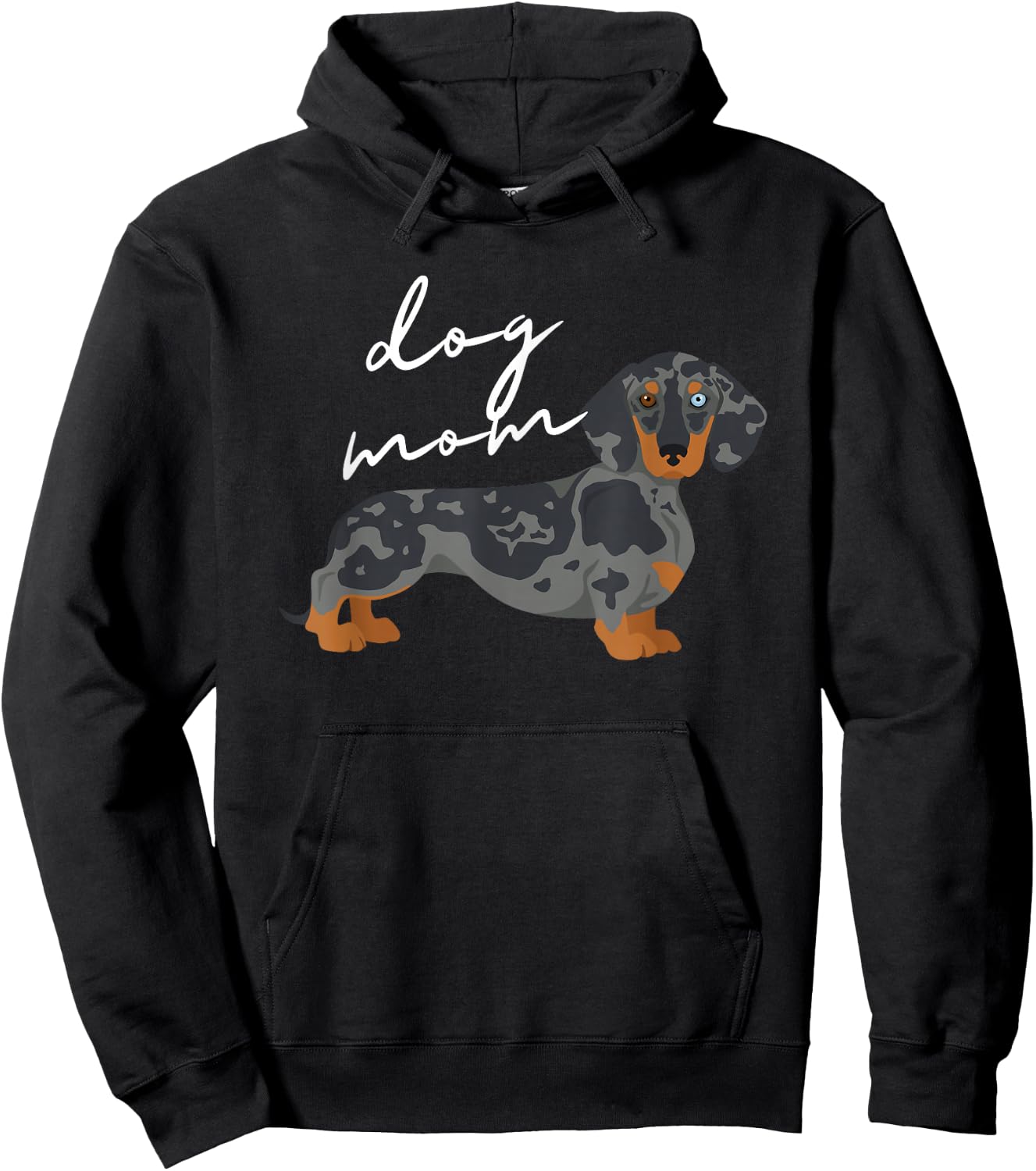 Dapple Dachshund Dog Mom Woman Women Hoodie - Hoodie | Black