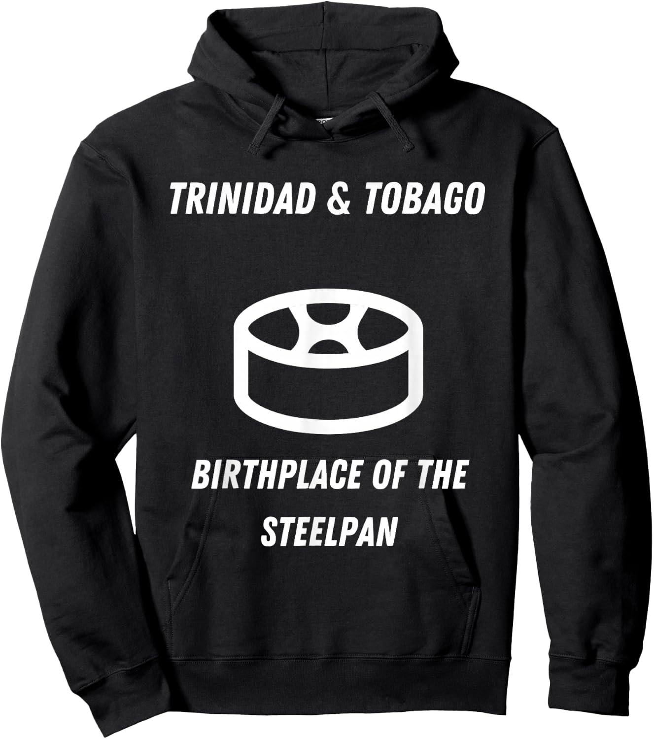 Steelpan Trinidad and Tobago Sayings Trini Pride Flag Hoodie - Hoodie | Black