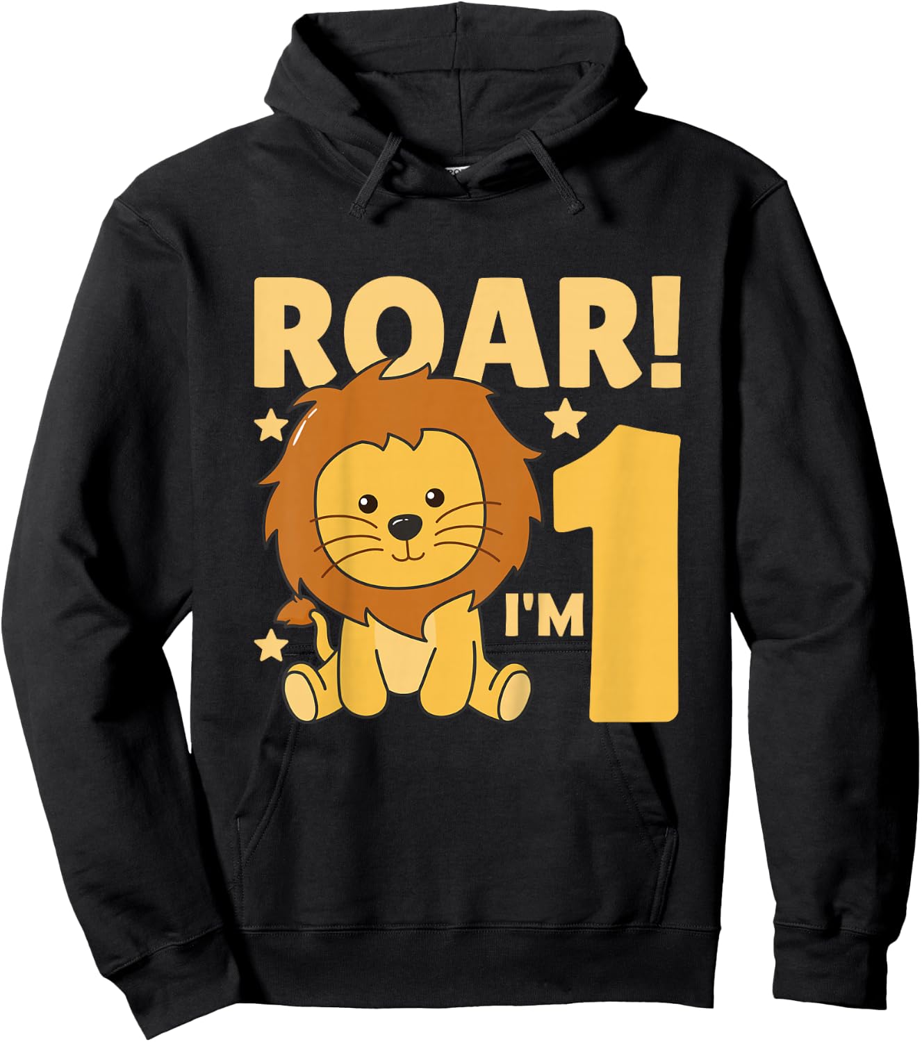 Kids 1st Birthday Lion 1 Year Old Cub Lion Hoodie - Hoodie | Black