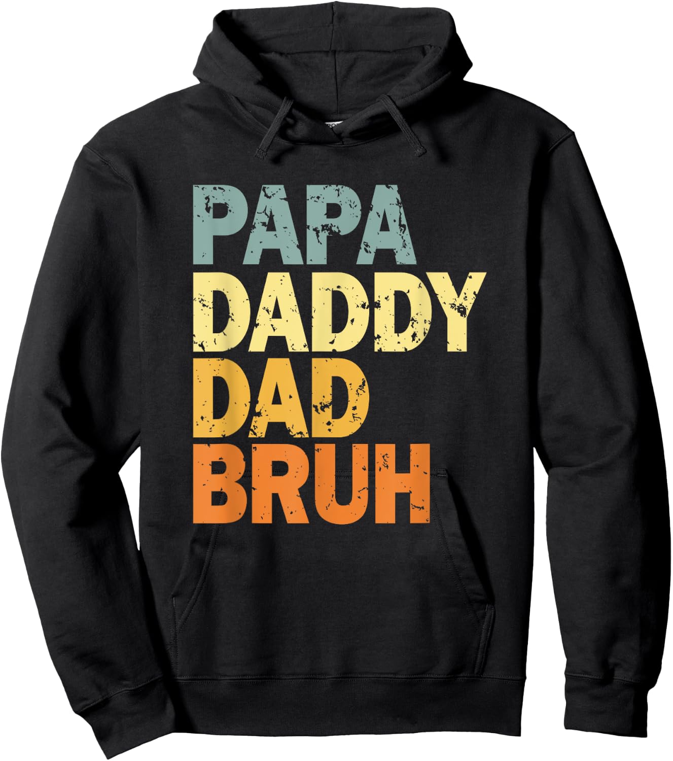 Papa Daddy Dad Bruh Hoodie - Hoodie | Black