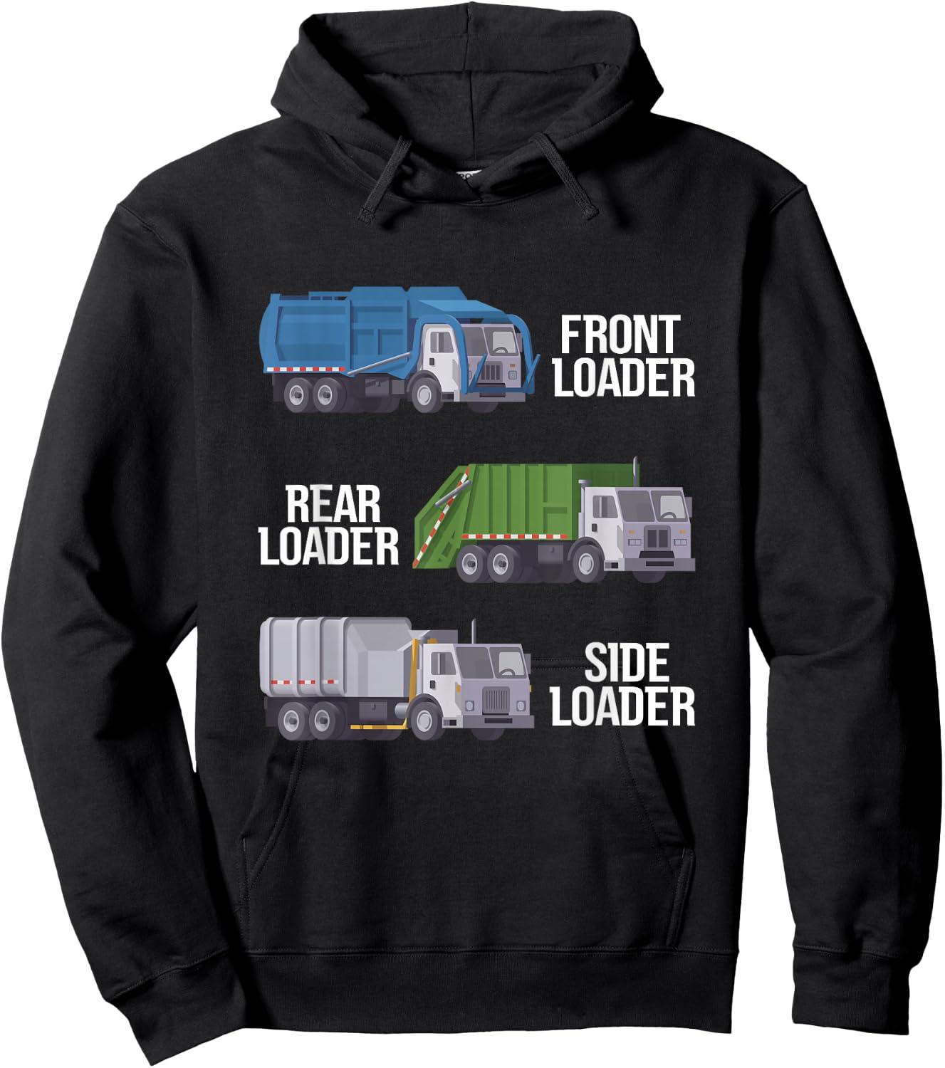 Recycling Trash Waste Separation Garbage Truck Hoodie - Hoodie | Black