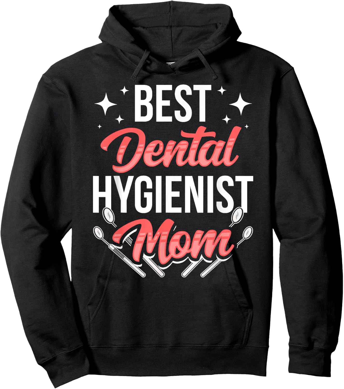 Dental Hygienist Mom Team Hygiene Dentist Clinic Mother Hoodie - Hoodie | Black