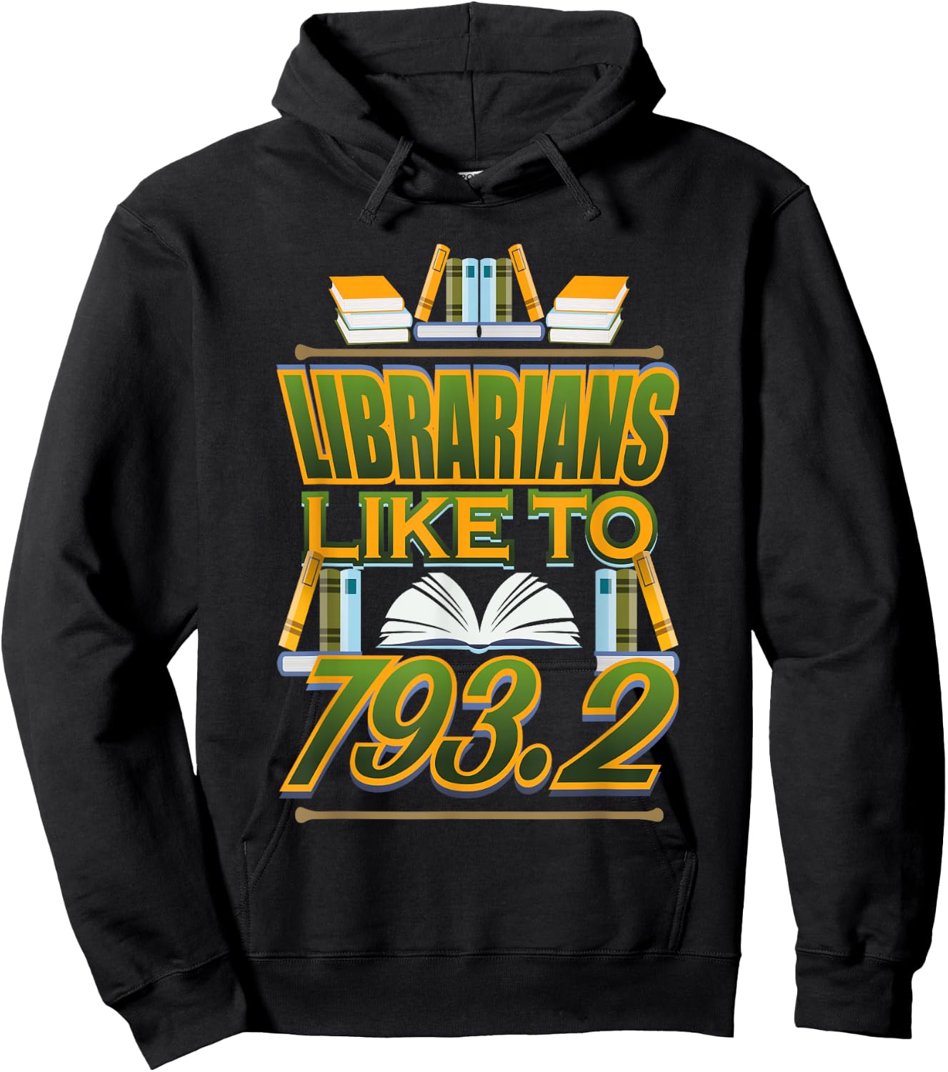Funny Dewey Decimal Librarian Pun Hoodie - Hoodie | Black