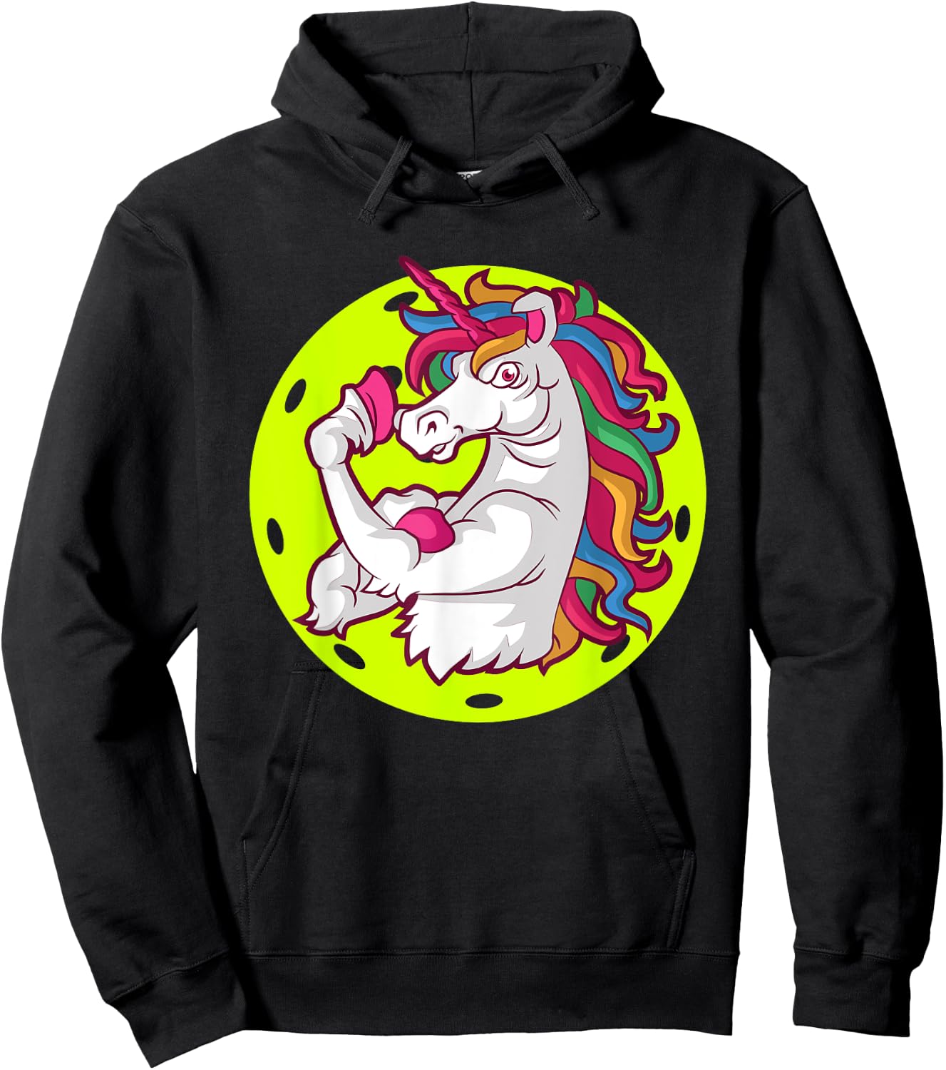 Unicorn Pickleball Doubles Partner Team Hoodie - Hoodie | Black