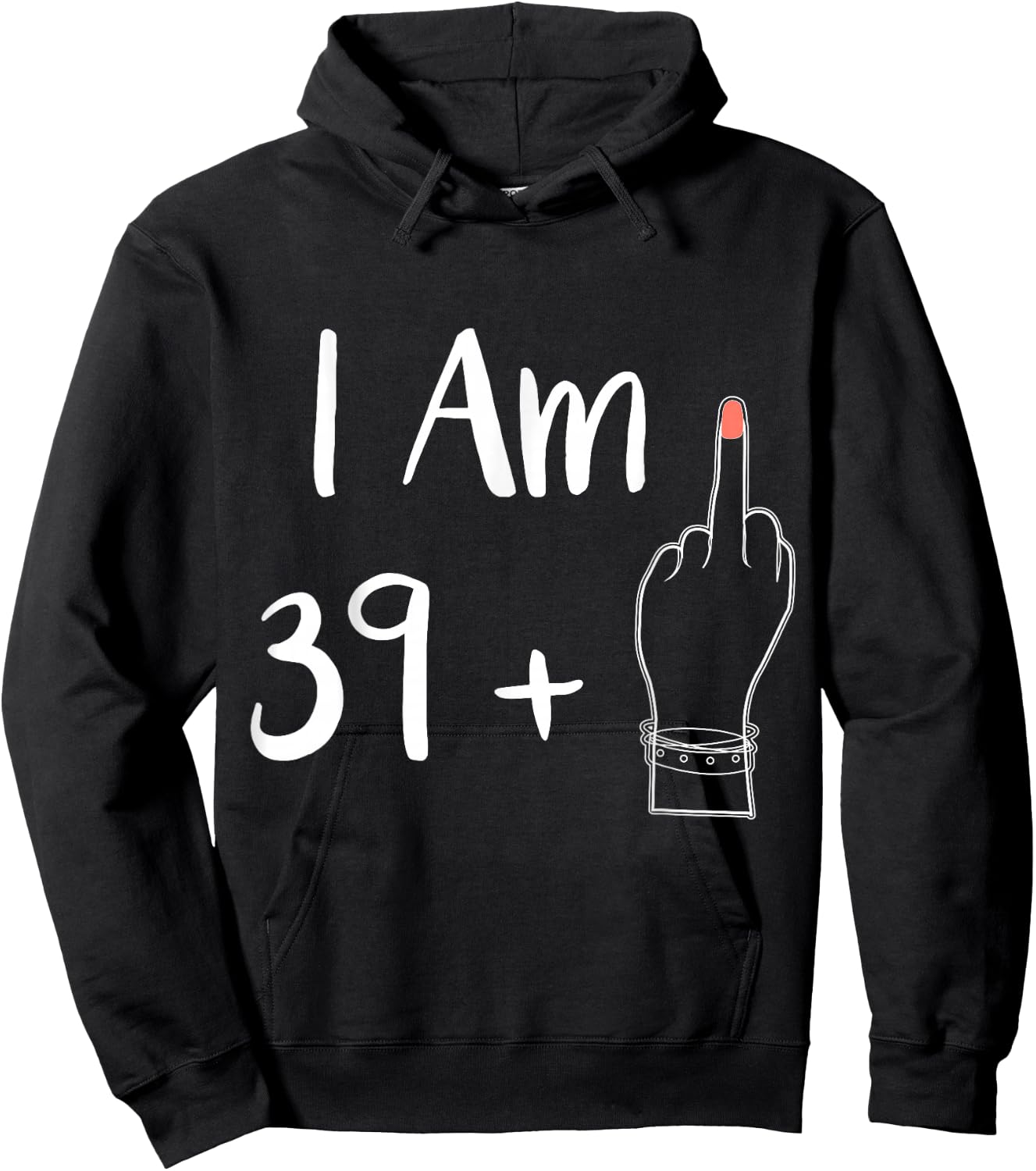 Funny Personalized 39 plu 1 = Fabulous 40 Queen Humor Bday Hoodie - Hoodie | Black