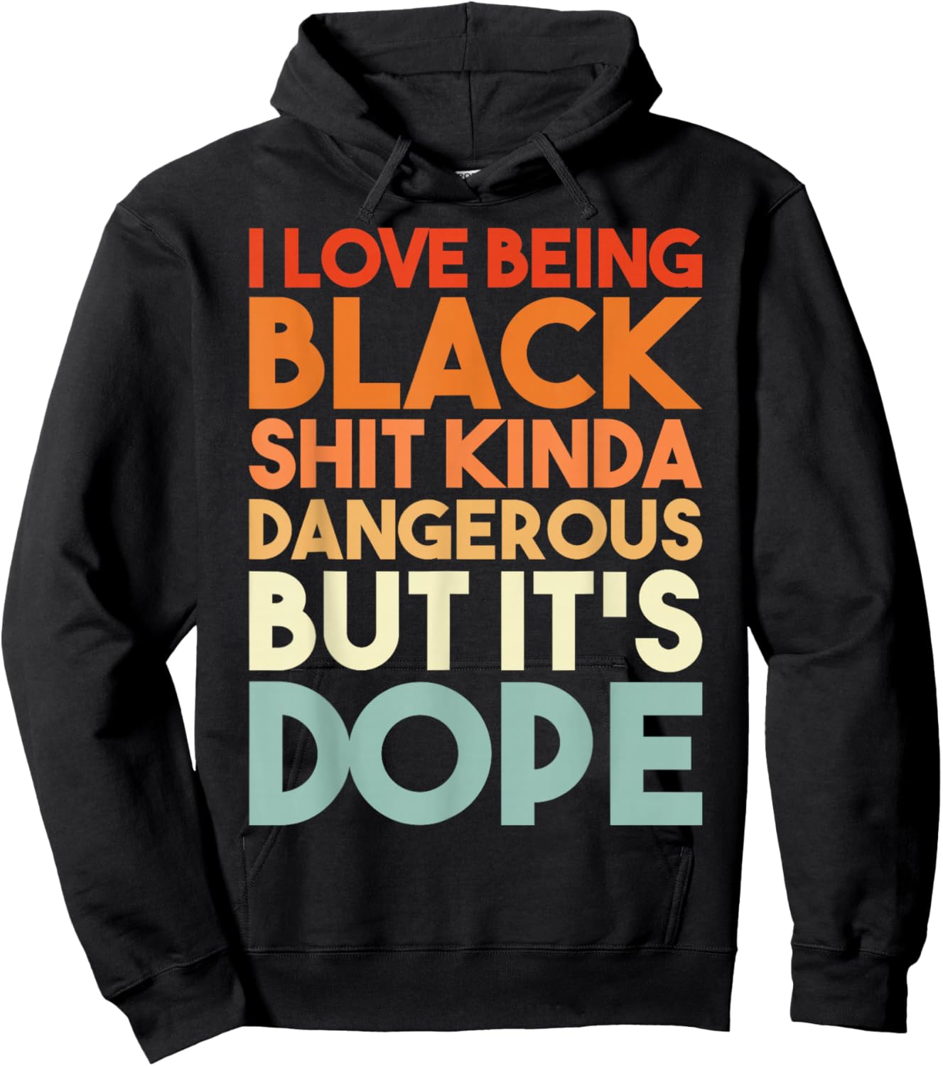 I Love Being Black Funny Design Small Hoodie - Hoodie | Black