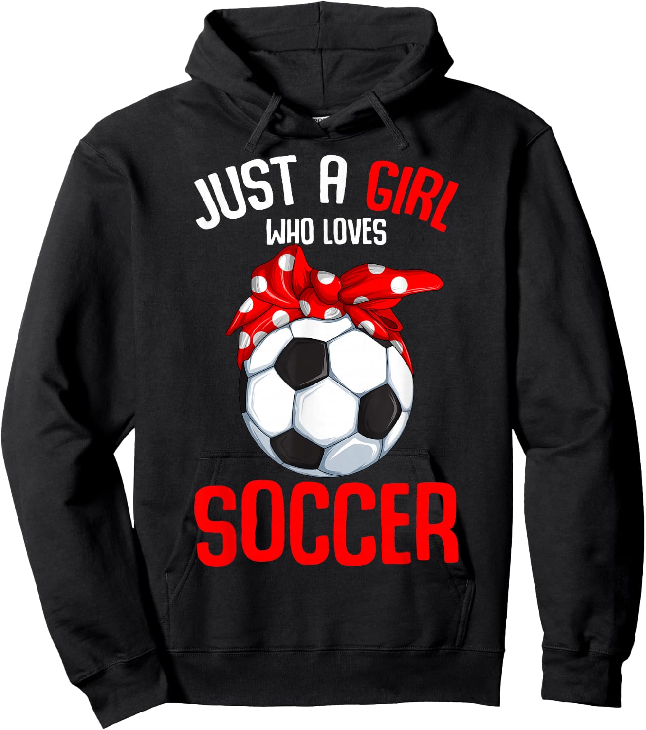 Just a Girl who loves Soccer Girls Youth Hoodie - Hoodie | Black