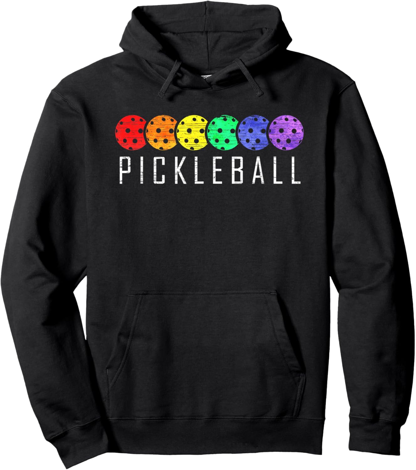 Pickleball Funny Paddle Sports Player Retro Vintage Gift Hoodie - Hoodie | Black