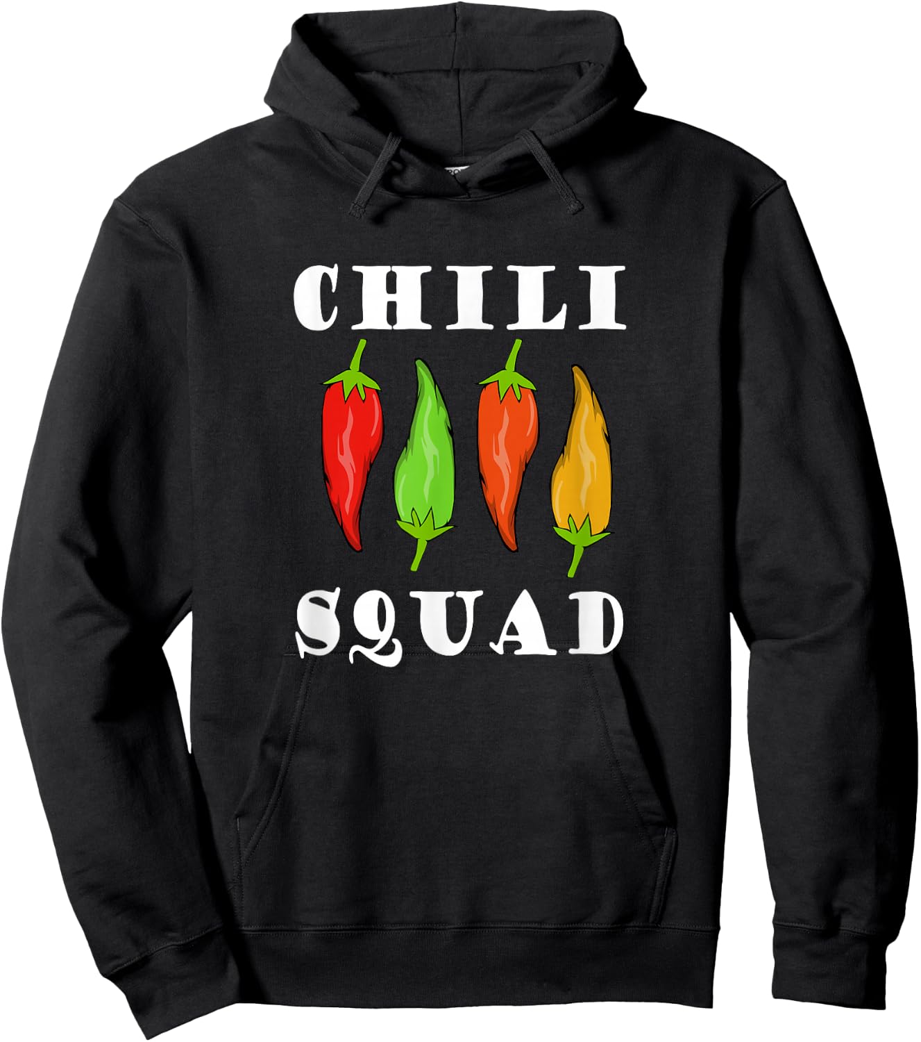 Chili Squad Mexican Food Eating Spicy Food Hoodie - Hoodie | Black
