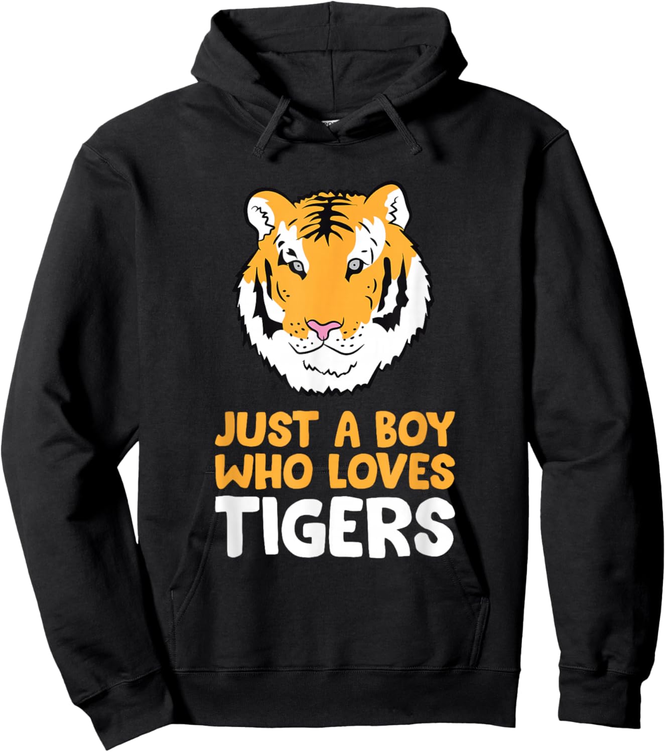 Just a Boy Who Loves Tigers Cute Tiger Hoodie - Hoodie | Black