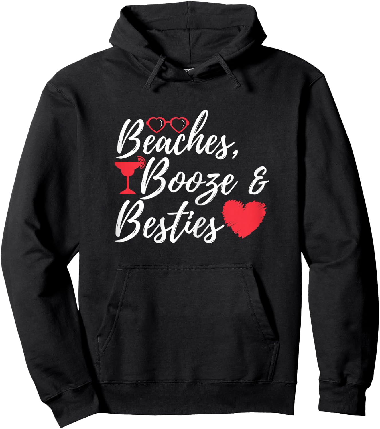 Beaches Booze & Besties - Weekend Hen Night Hoodie - Hoodie | Black