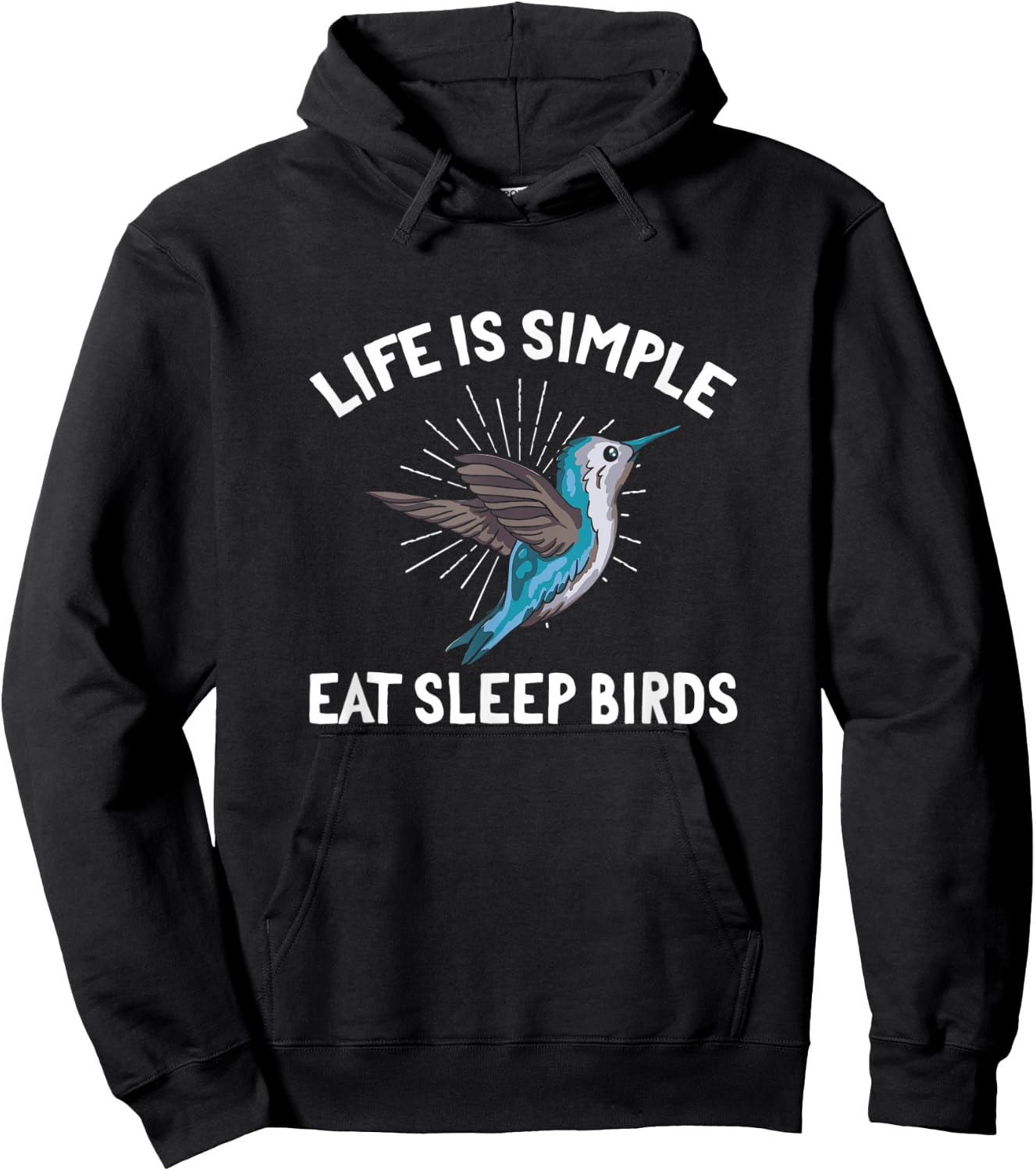 Life Is Simple Eat Sleep Birds Hoodie - Hoodie | Black