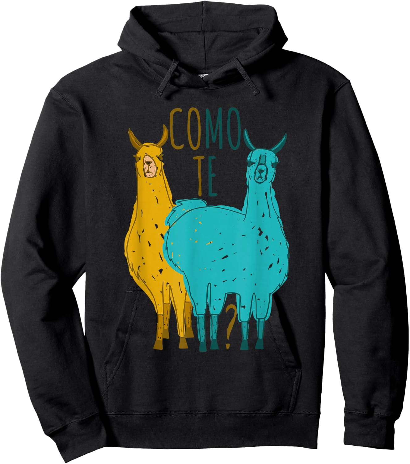Como Te Llamas Funny Spanish Joke Llama Shirt Hoodie - Hoodie | Black